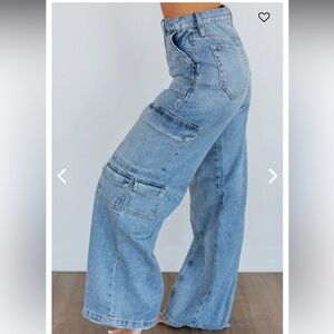 HIDDEN brand High rise Wide leg cargo jeans brand new with tags